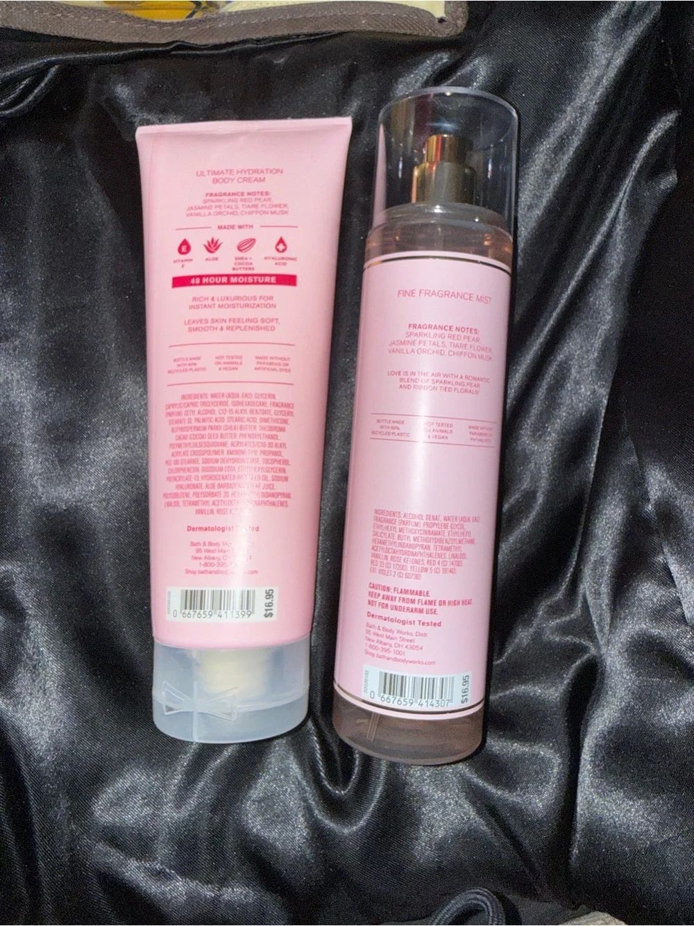 Bath & Body Works Pink Chiffon Body Cream & Fine Fragrance Mist - Pink